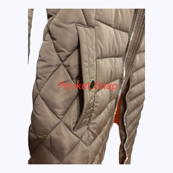 NWT. B Coature Sz S Women’s Brown/Orange Puffer Hooded Jacket/removable hood - Picture 8 of 8